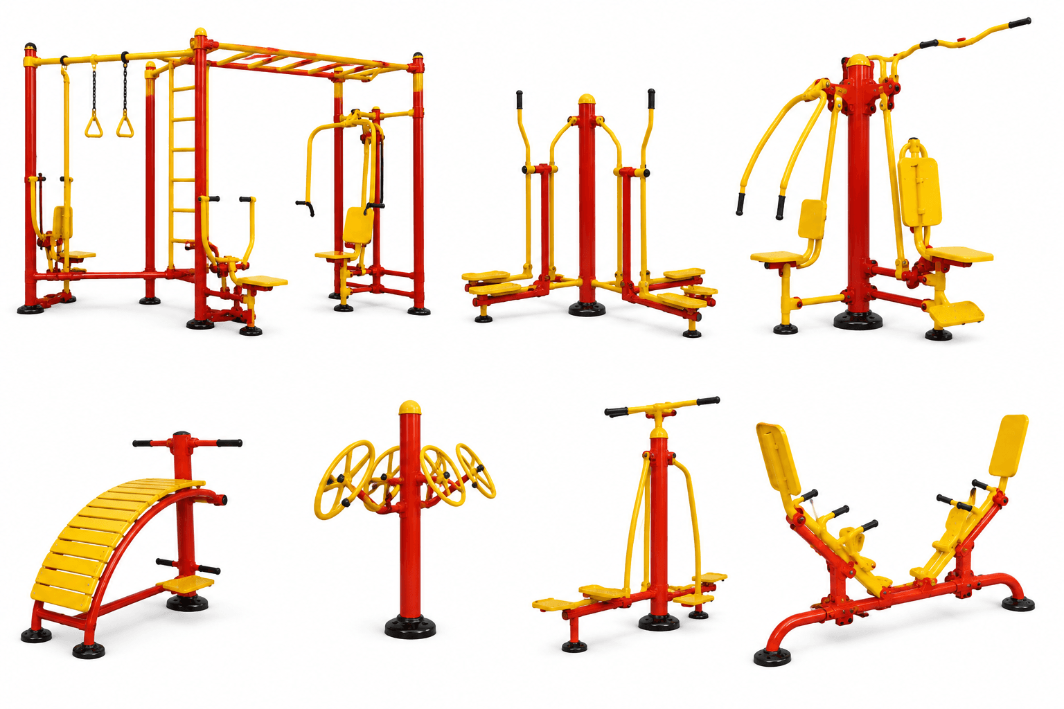 Outdoor Double Leg Press & Core Station